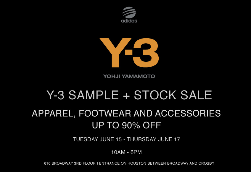 y3 sample sale